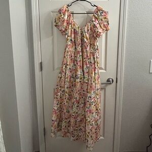 Arula Sweetheart Neck Floral Tiered Maxi Dress Size B